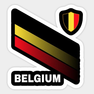 Vintage Belgium Sunflower Flag Belgium Soccer Lover Sticker